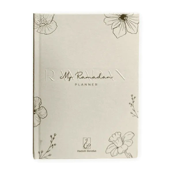 Witte Ramadan planner met delicate bloemenlijntekeningen voor een geweldige maand Ramadan Witte Ramadan planner met delicate bloemenlijntekeningen voor een geweldige maand Ramadan