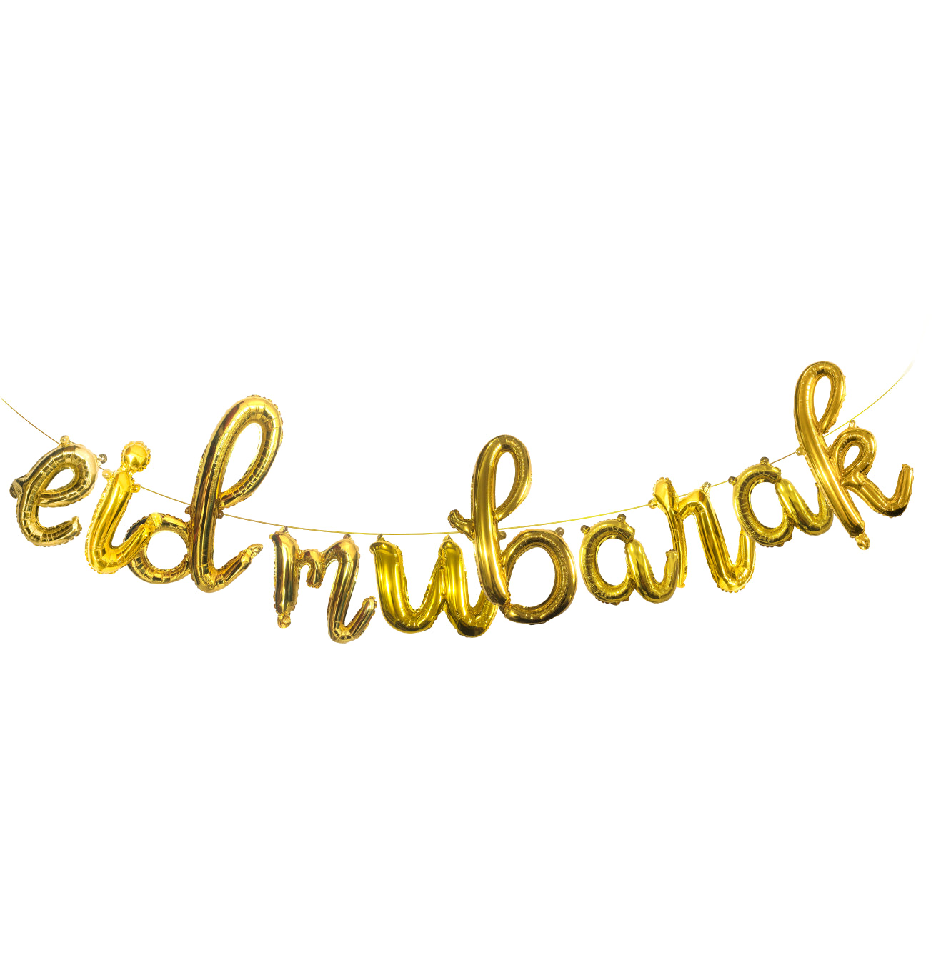 Folieballon "Eid Mubarak" sierletters goud Folieballon "Eid Mubarak" sierletters goud