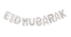 Folieballon "Eid Mubarak" zilver Folieballon "Eid Mubarak" zilver
