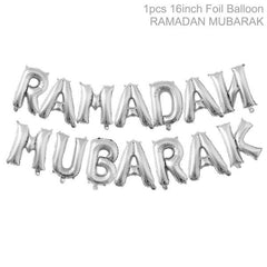 Folieballon "Ramadan Mubarak" goud Folieballon "Ramadan Mubarak" goud