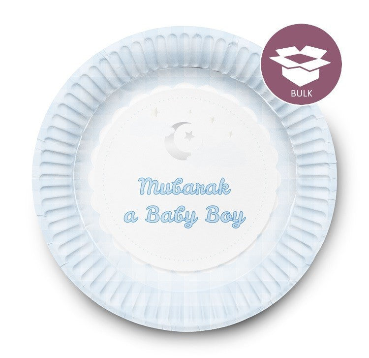 Dessertbordjes Geboorte Jongen (50 stuks) Dessertbordjes Geboorte Jongen (50 stuks)