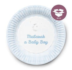 Dessertbordjes Geboorte Jongen (50 stuks) Dessertbordjes Geboorte Jongen (50 stuks)