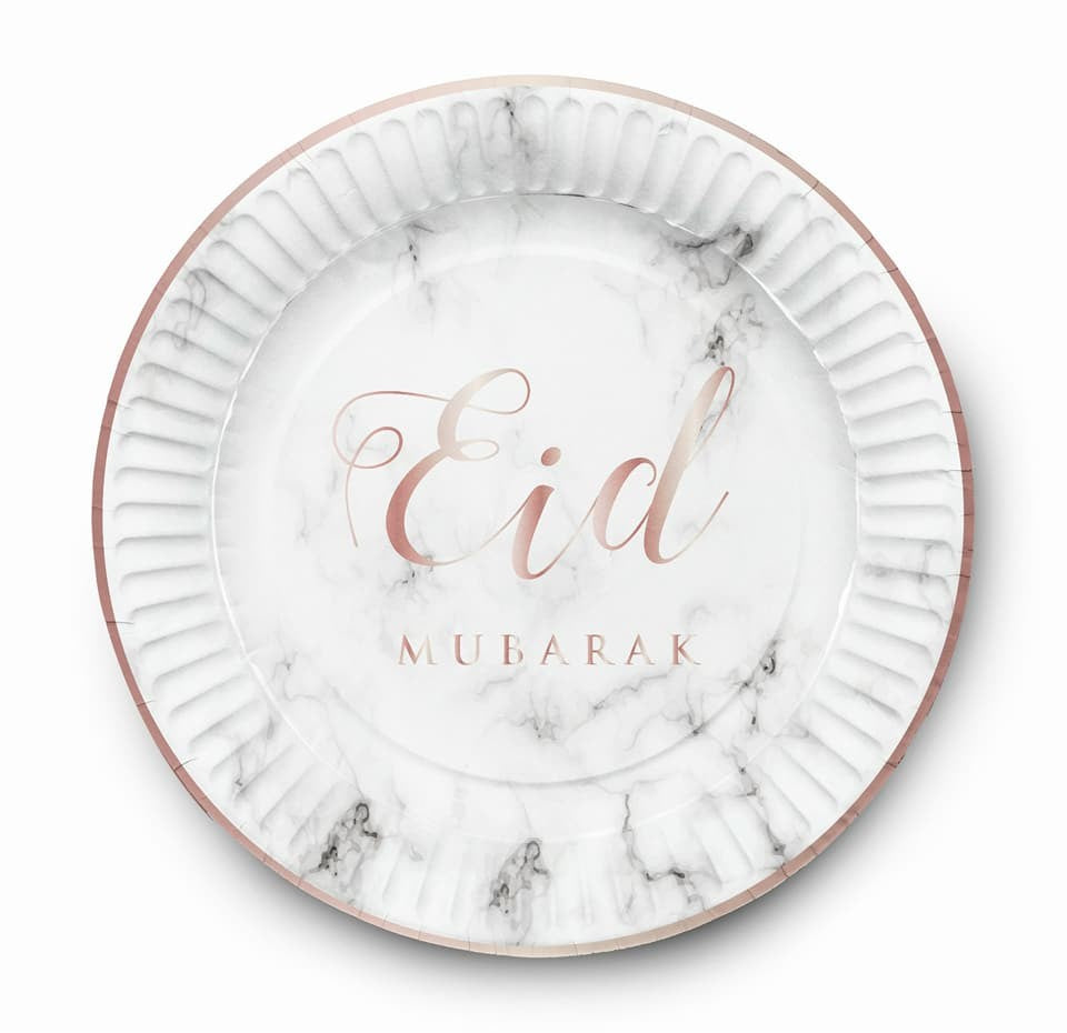 Borden - Eid Mubarak marmer (set van 6) Borden - Eid Mubarak marmer (set van 6)