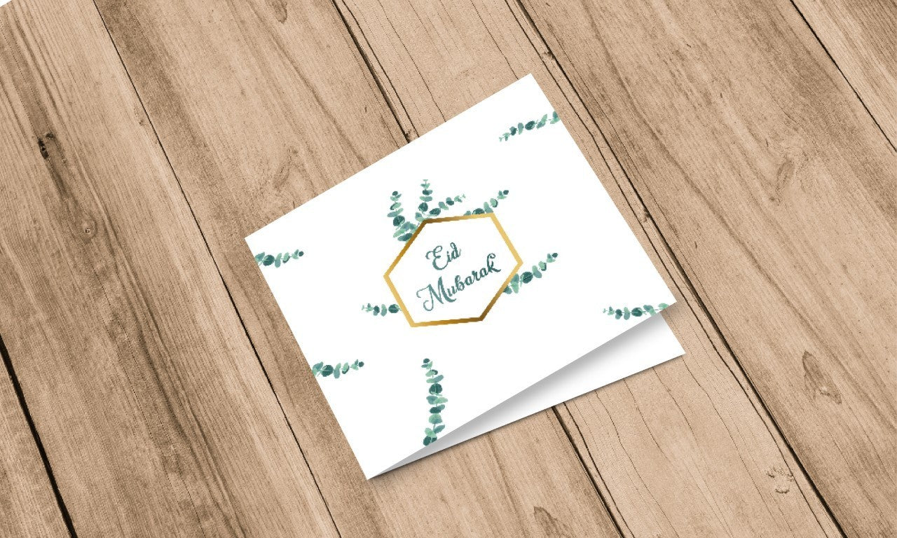 Wenskaart Eid Mubarak - Eucalyptus Wenskaart Eid Mubarak - Eucalyptus