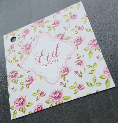 Cadeaukaartjes Eid Mubarak - Vintage rose (4 stuks)