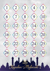 Ramadan aftelposter (dubbelzijdig) Ramadan aftelposter (dubbelzijdig)