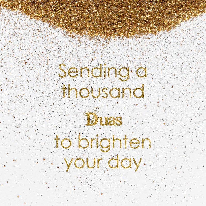 Wenskaart - Sending a Thousand Duas Gold Wenskaart - Sending a Thousand Duas Gold