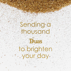 Wenskaart - Sending a Thousand Duas Gold Wenskaart - Sending a Thousand Duas Gold