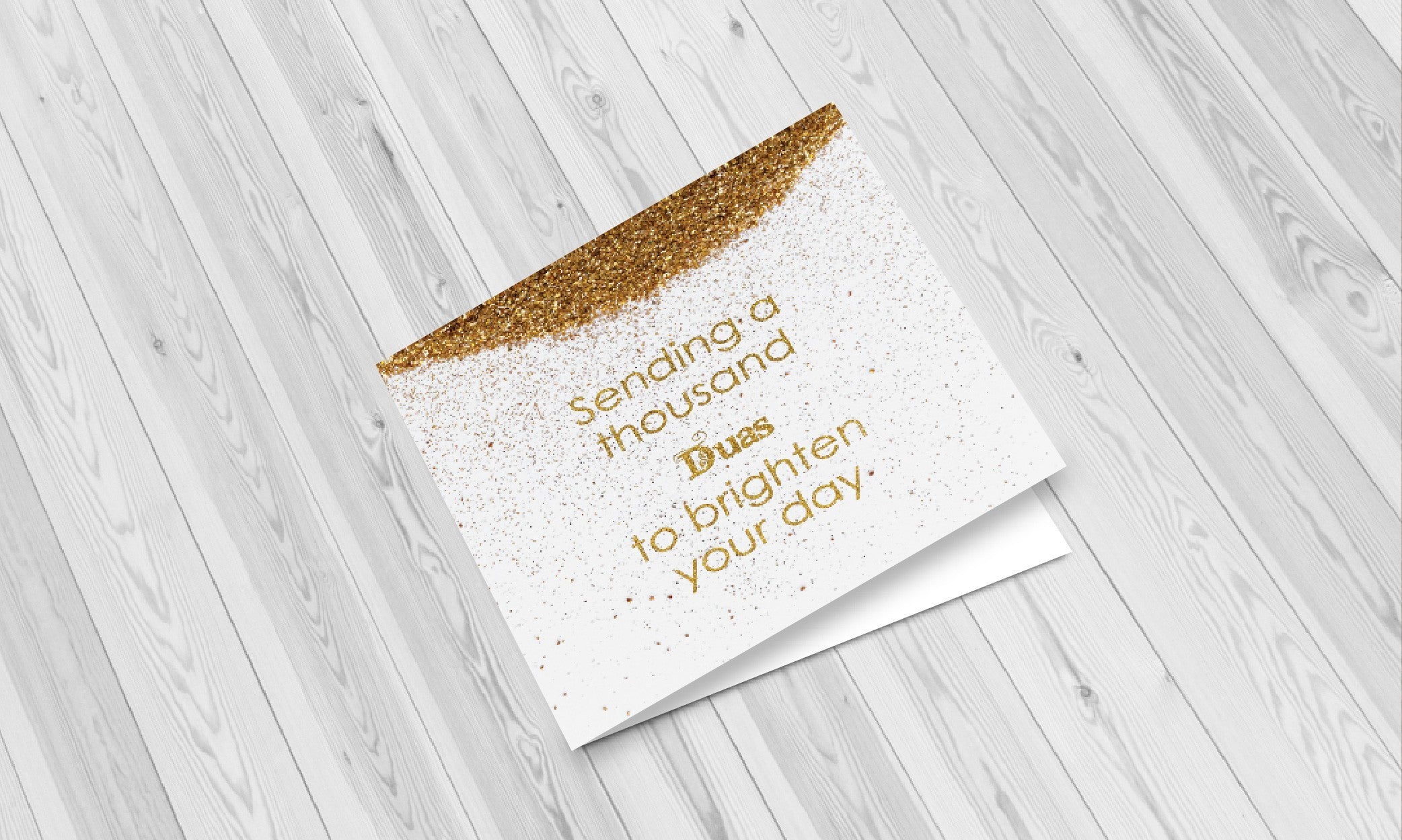 Wenskaart - Sending a Thousand Duas Gold Wenskaart - Sending a Thousand Duas Gold