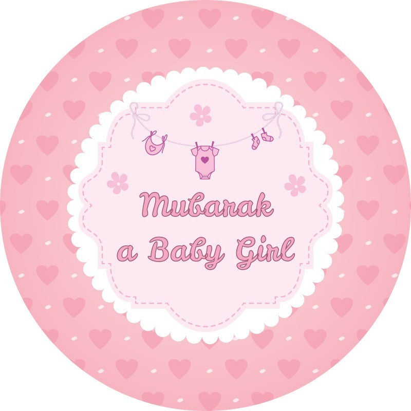 Dessertbordjes Geboorte Meisje (6 stuks) Dessertbordjes Geboorte Meisje (6 stuks)
