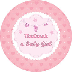 Dessertbordjes Geboorte Meisje (6 stuks) Dessertbordjes Geboorte Meisje (6 stuks)