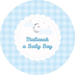 Dessertbordjes Geboorte Jongen (6 stuks) Dessertbordjes Geboorte Jongen (6 stuks)
