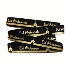 Eid Mubarak lint (zwart/goud)