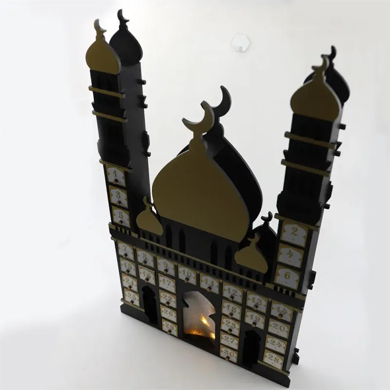 Ramadan Luxe houten kalender met LED licht (verkrijgbaar