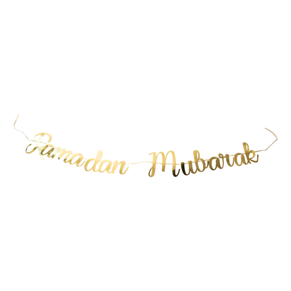 Ramadan Mubarak Letterslinger - goud
