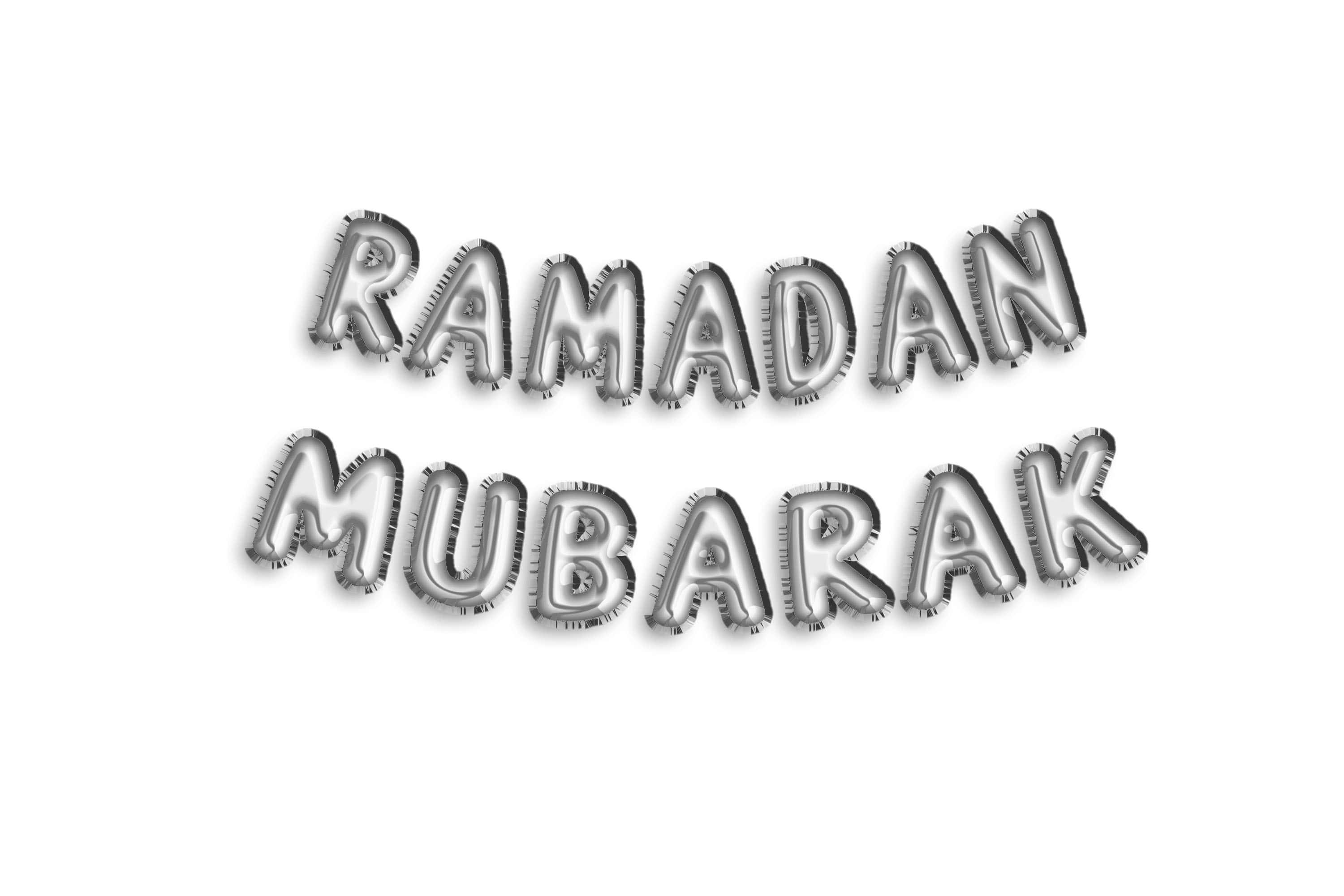 Folieballon  "Ramadan Mubarak" -zilver