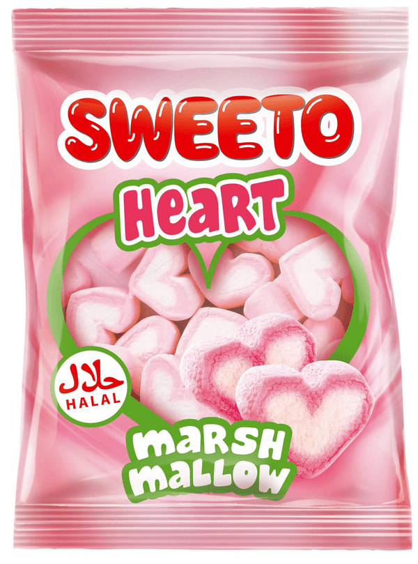 Lovely heart marshmallows candy 60g - Halal