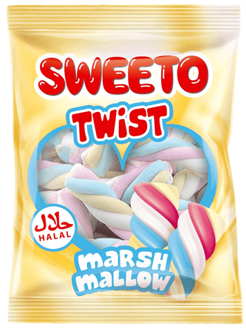Colorido twist marshmallows candy 60g - Halal