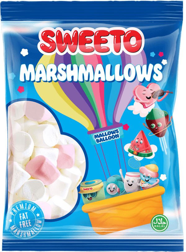 Pink 'n white marshmallows snoep 60g - Halal
