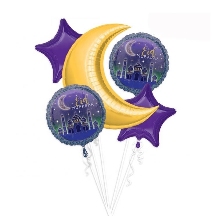 Folieballon set Eid paars/goud