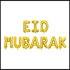 Folieballon "Eid mubarak" Goud