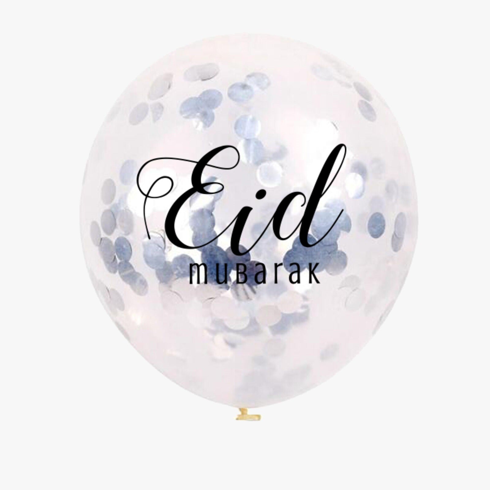 Ballonnen Eid Mubarak confetti multicolor (5 stuks)