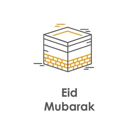 Wenskaart Eid Mubarak - Kaaba