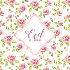 Cadeaukaartjes Eid Mubarak - Vintage rose (4 stuks)