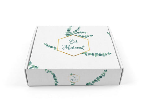 Cadeau/Gebaksdoos Eid Mubarak - Eucalyptus