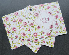 Cadeaukaartjes Eid Mubarak - Vintage rose (4 stuks)