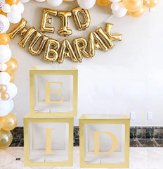 Eid ballonnenbox goud