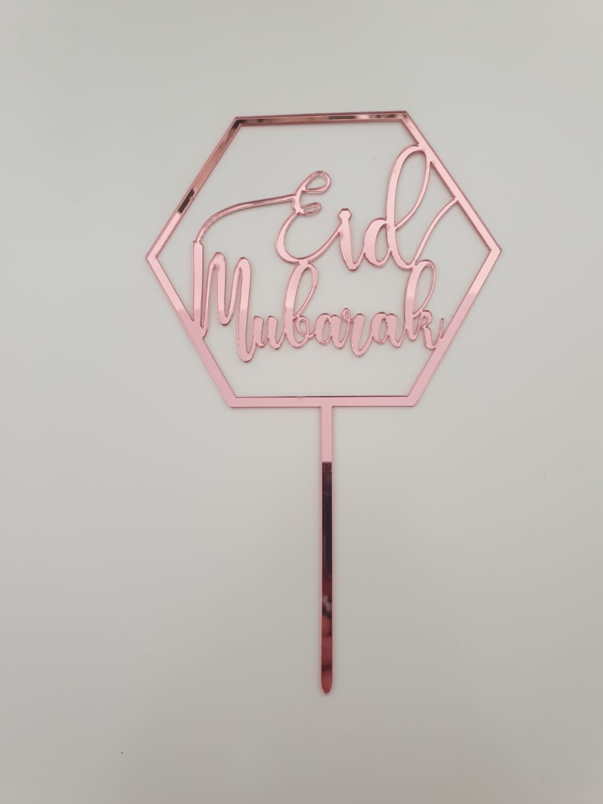 Eid Mubarak Taarttopper ruit roze