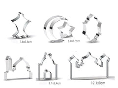 Koekjesuitstekers metaal (set van 7)