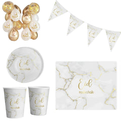 Discount Bundle Eid Decoration Set Marble Gold