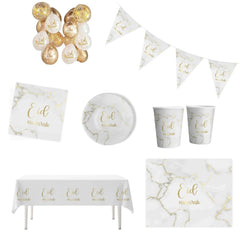 Voordeelbundel Eid Decoratie Set Marmer Goud XL