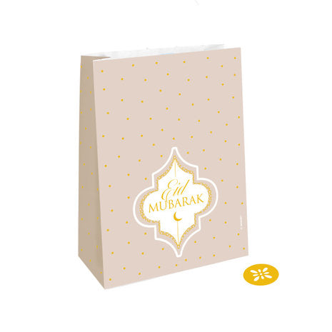 Eid Mubarak treat pouch paper -Eastern Gold | 4 pieces